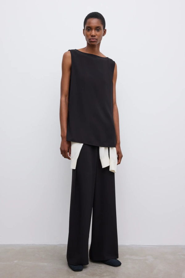 House of Dagmar Sleeveless Crepe Top
