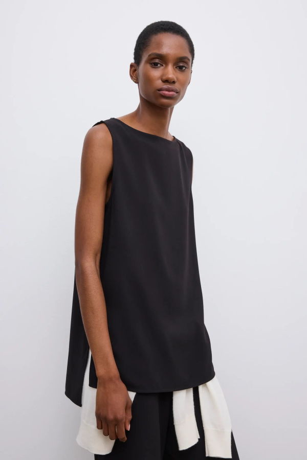 House of Dagmar Sleeveless Crepe Top