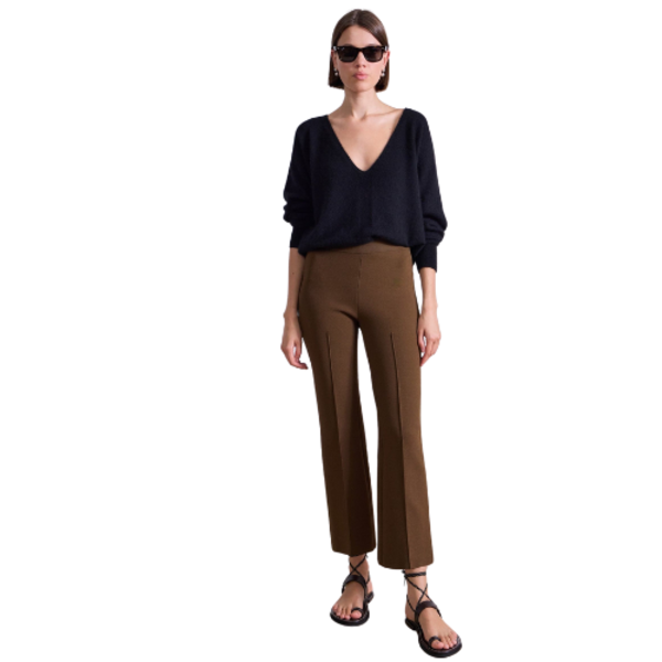 Apiece Apart Rene Pull On Pant - Black/Deep Espresso/Desert Palm