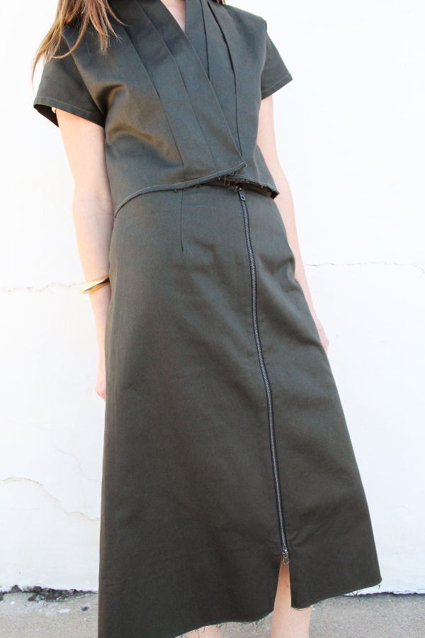 Story Zip Skirt - Forest Twill