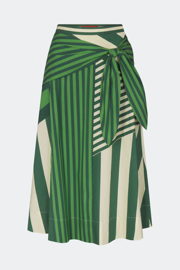 Simon Miller Vita Wrap Skirt - Green Stripe Combo