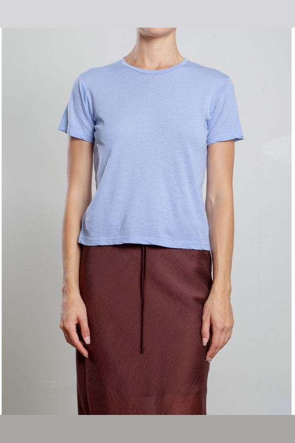 Pharaoh Audrey Baby Tee in Tissue Jersey Tee - Cornflower