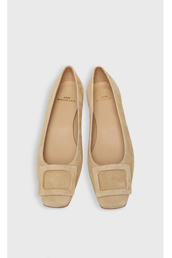 MASHBURN Buckle Shoes - Camel Suede