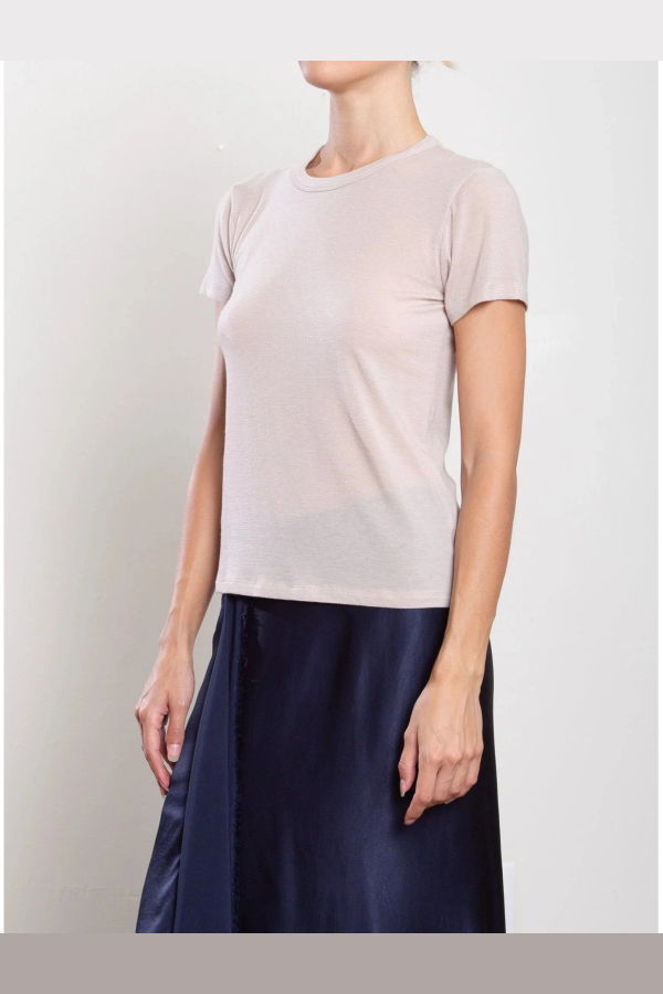 Pharaoh Hazel Tee in Cashmere Jersey Top - Nude