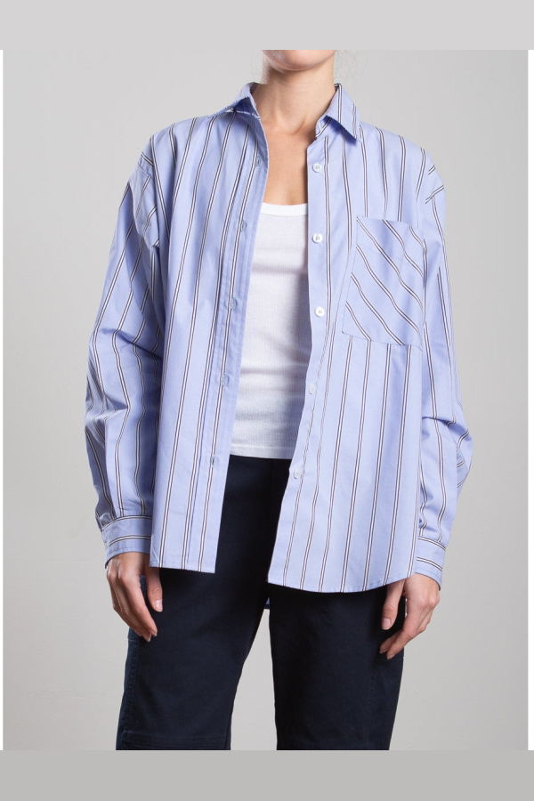 Pharaoh Jessie in Japanese Stripe Shirt - Periwinkle