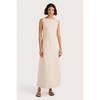 Faithfull The Brand Taylor Midi Dress - Natural - Thumbnail 1
