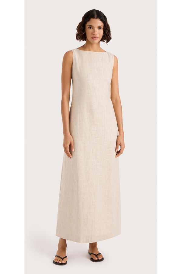 Faithfull The Brand Taylor Midi Dress - Natural