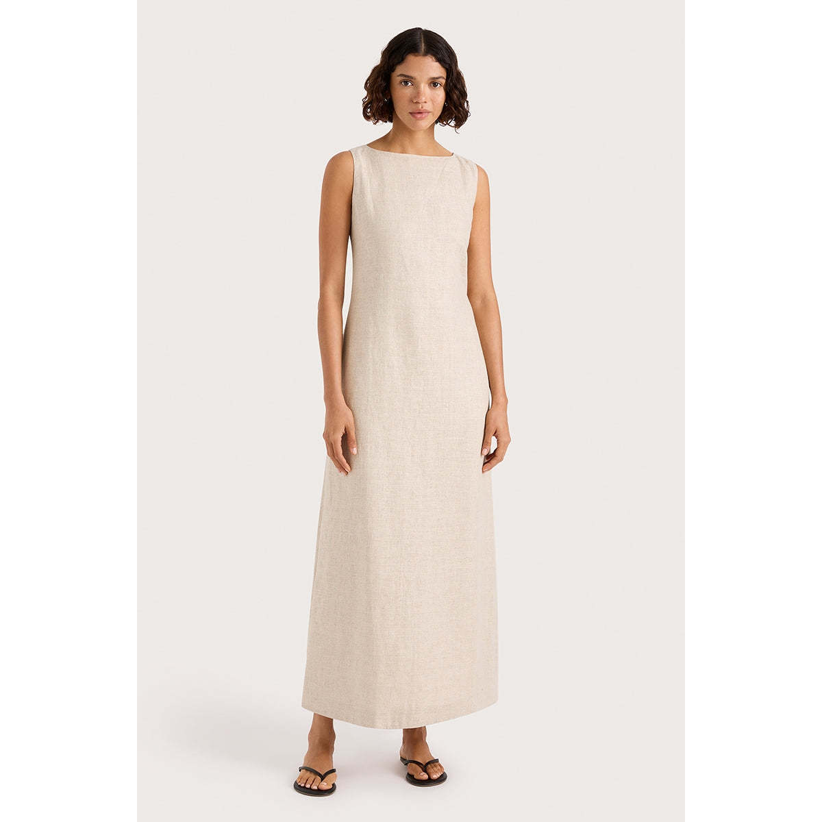 Faithfull The Brand Taylor Midi Dress - Natural - Image 1 of 4