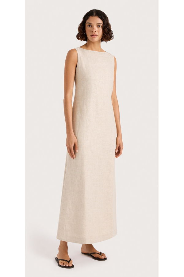 Faithfull The Brand Taylor Midi Dress - Natural