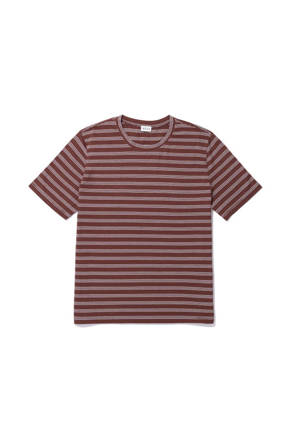 Kule The Modern Tee - Brown/White Mixed Stripe