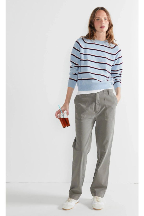 Kule The Sydney Sweater - Blue/Navy/Wine/White