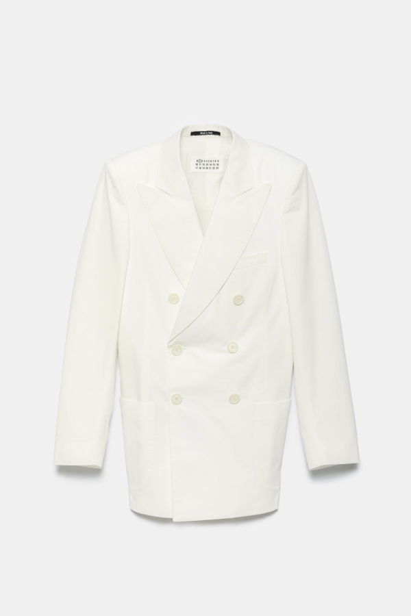 Maison Margiela Double-Breasted Blazer - Off White