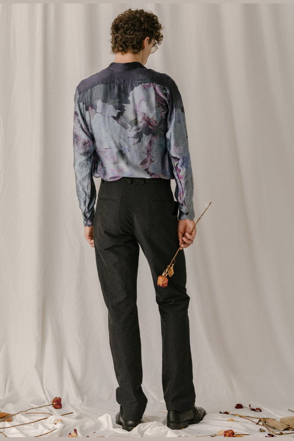 Geoffrey B. Small Pleated Narrow Leg Trousers - H.D Dark Blue