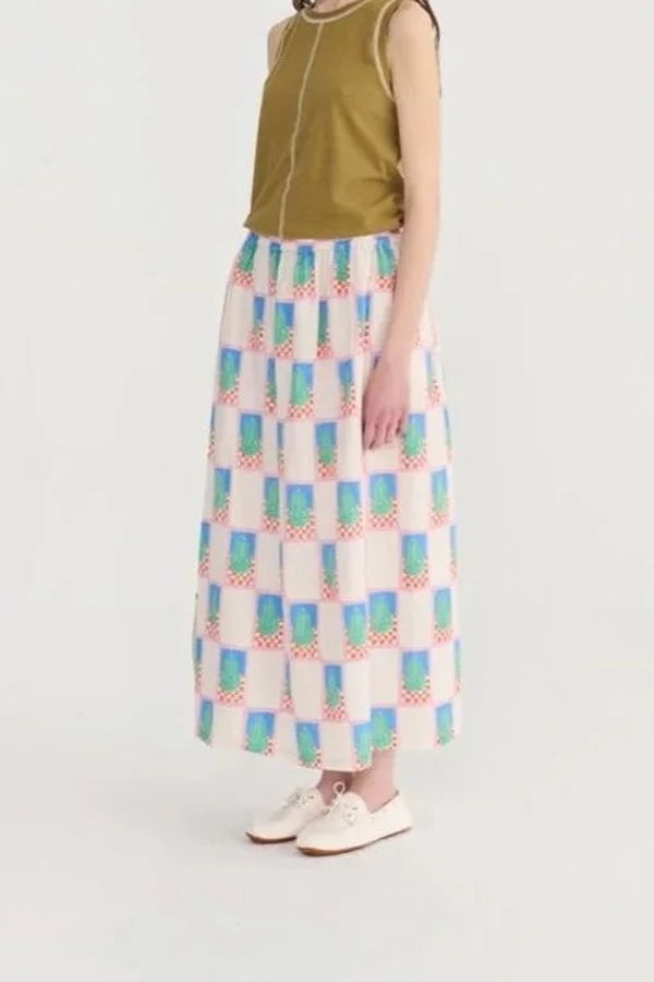 KIDS Bobo Choses Simple Pear Pattern Evasé Skirt - Multicolor