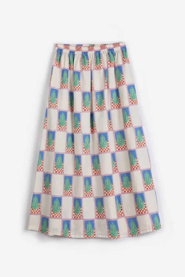 KIDS Bobo Choses Simple Pear Pattern Evasé Skirt - Multicolor