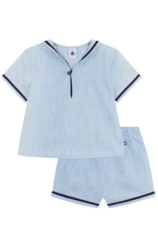 KIDS Petit Bateau Baby Two Piece Set - Blue