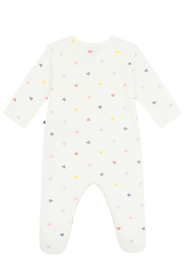 KIDS Petit Bateau Baby Velour Pyjamas Sleepwear - White