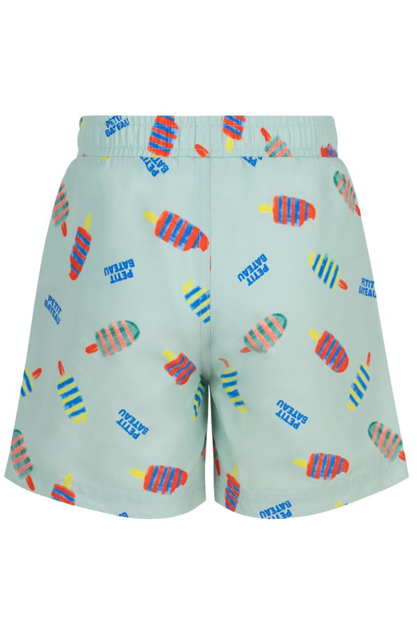 KIDS Petit Bateau Spray Blue Popsicle Print Swim Shorts - Blue