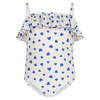 KIDS Petit Bateau Perse Blue Heart One Piece Swimsuit - Blue - Thumbnail 1