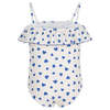 KIDS Petit Bateau Perse Blue Heart One Piece Swimsuit - Blue - Thumbnail 2