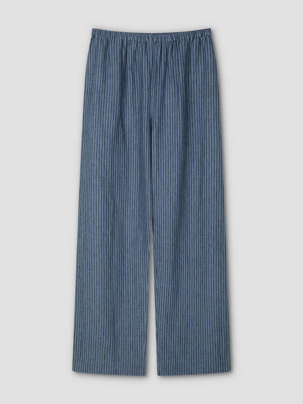Deiji Studios Linen Ease Trousers - Azure Stripe Deiji Studios Linen Ease Trousers - Azure Stripe