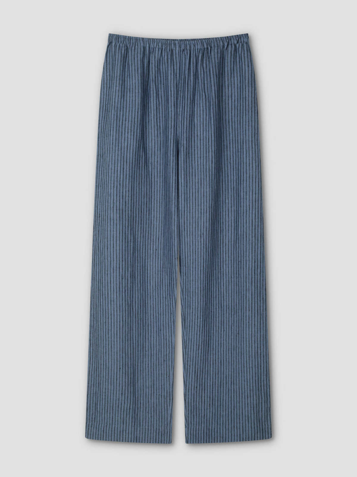 Deiji Studios Linen Ease Trousers - Azure Stripe - Image 1 of 7