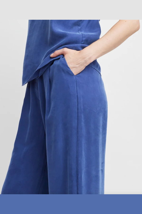 Self Contrast Caroline Pant Pants - Blue