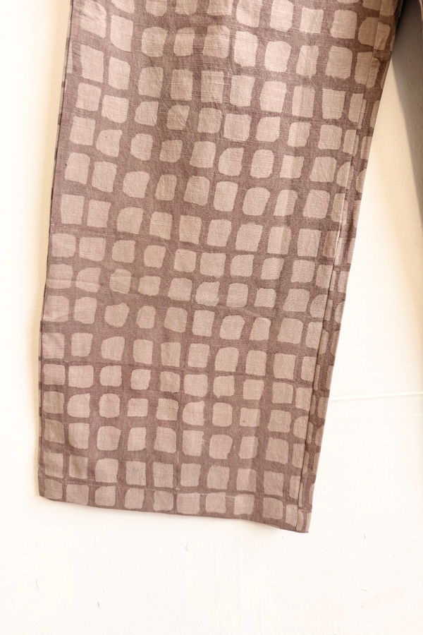 Happy French Gang Omar Brown Grid Pants