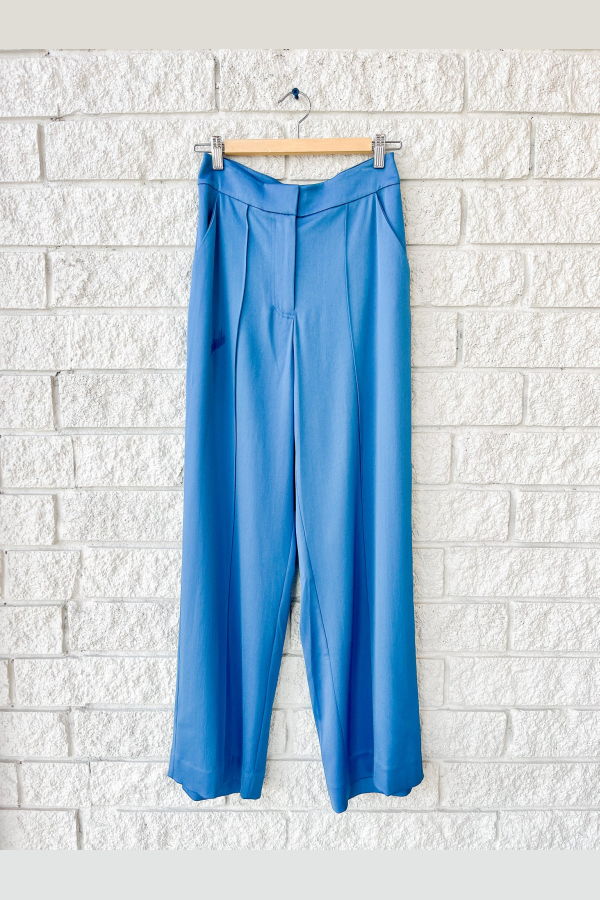 Jonathan Simkhai Kyra Wide Leg Pant - Washed Indigo