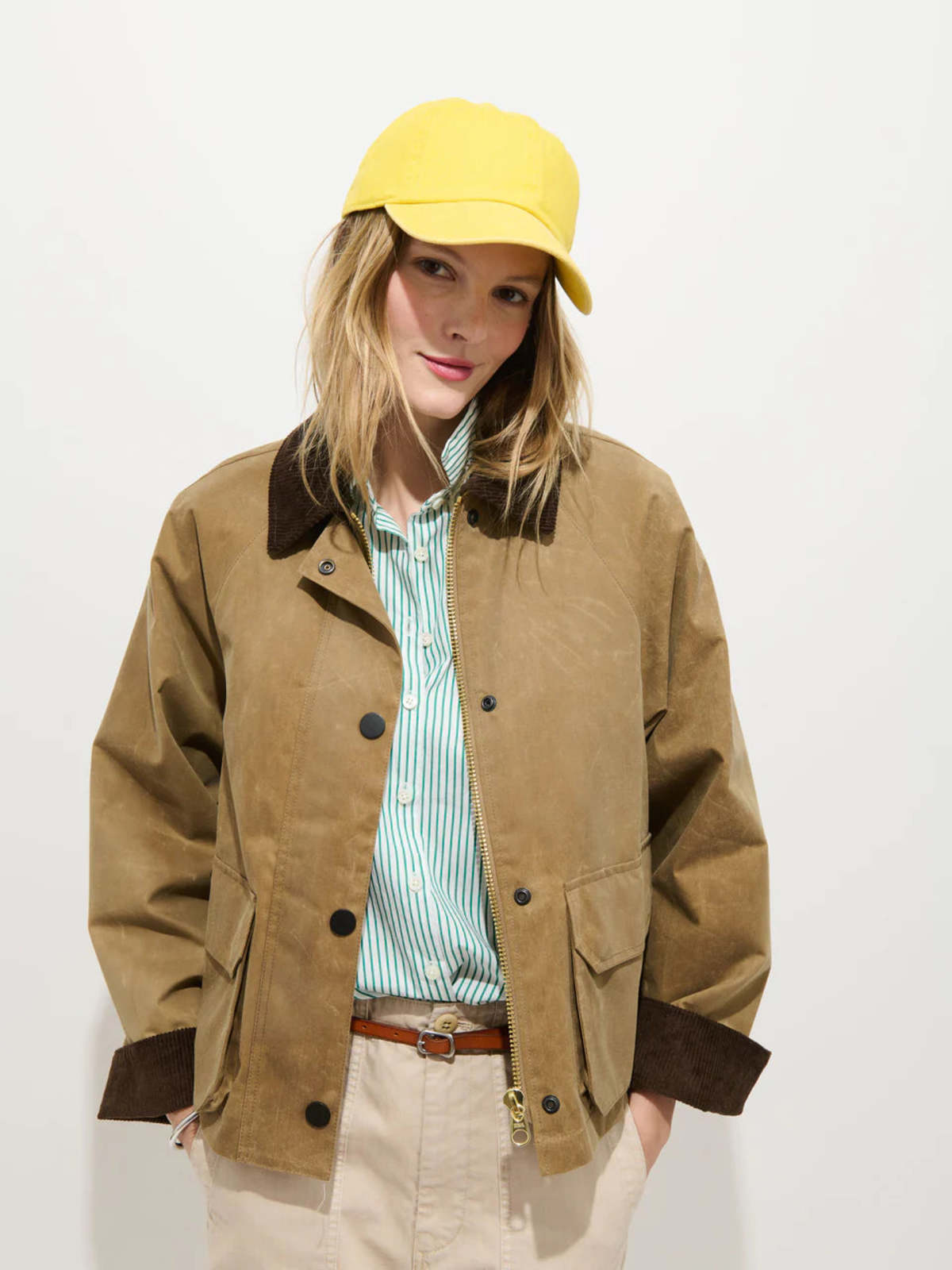 Alex Mill Chiltern Waxed Canvas Cropped Jacket - Image 1 of 4