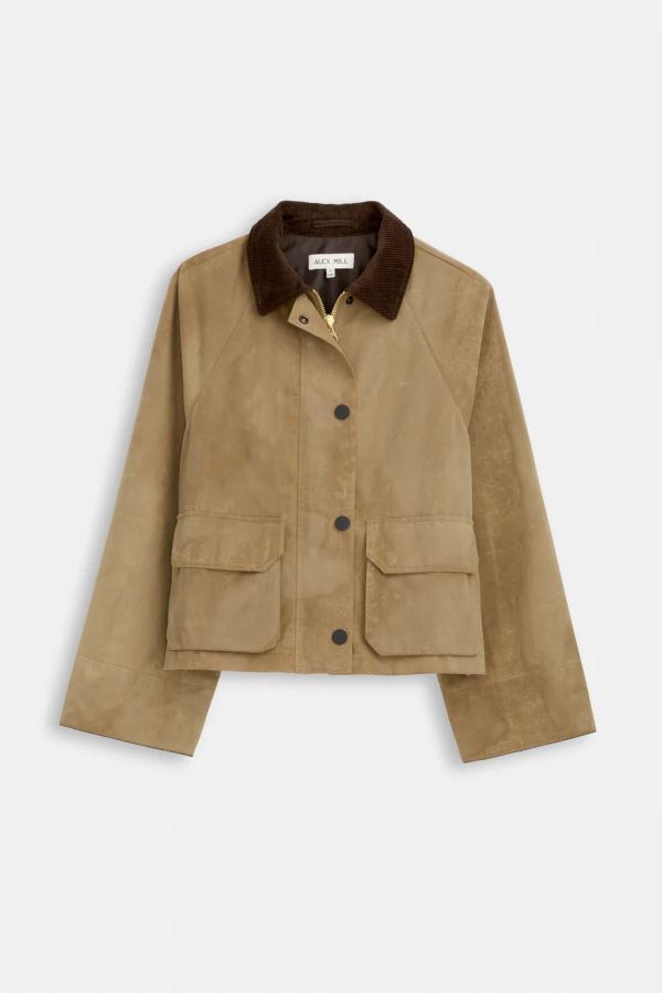 Alex Mill Chiltern Waxed Canvas Cropped Jacket