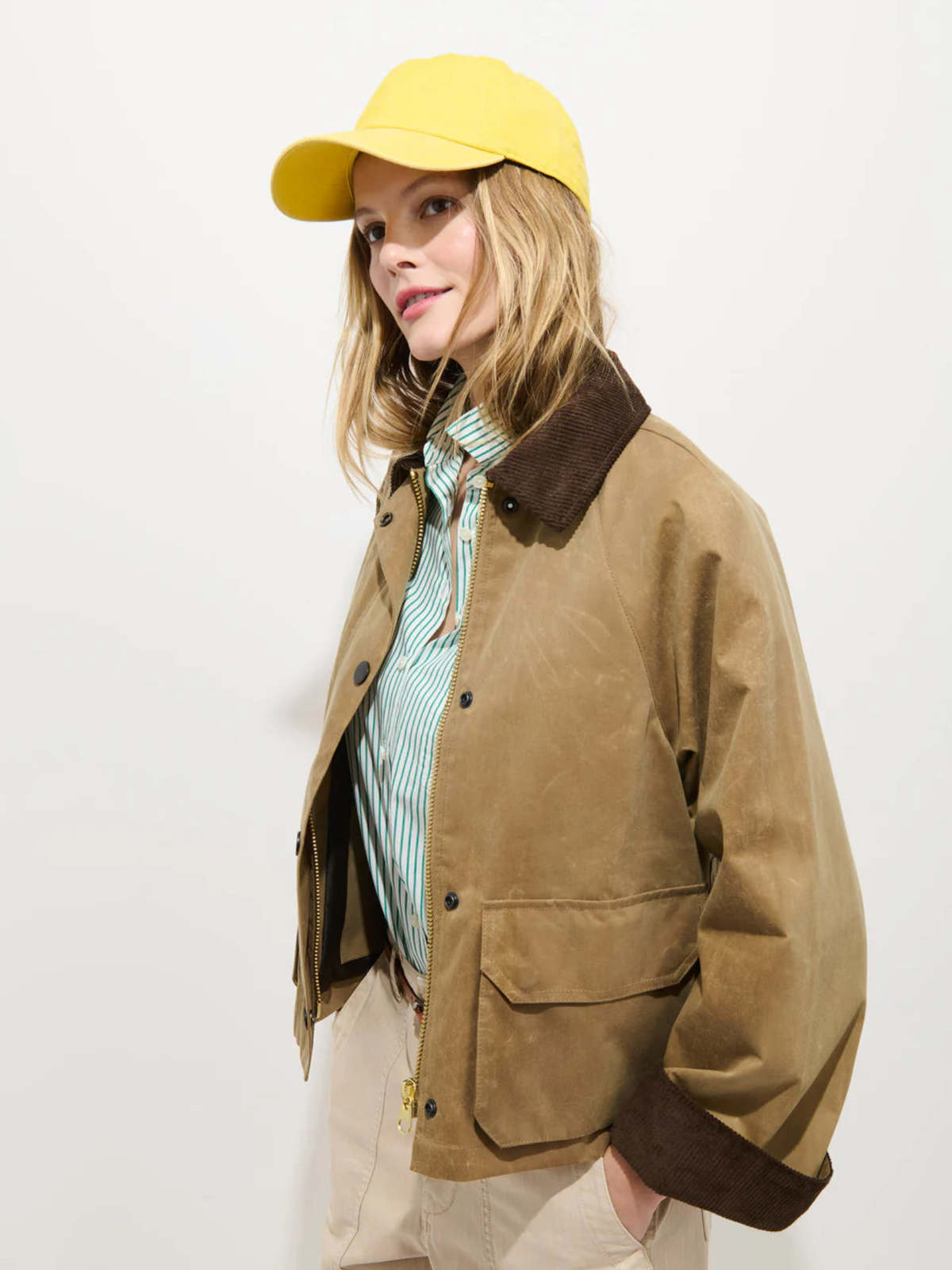 Alex Mill Chiltern Waxed Canvas Cropped Jacket - Image 4 of 4