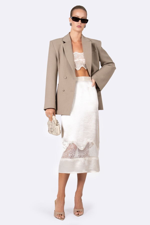 Nonchalant Label Edie Skirt - Liquid Champagne
