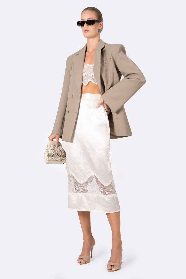 Nonchalant Label Edie Skirt - Liquid Champagne