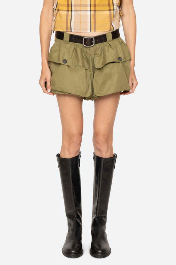 Sea NY Andrea Bubble Shorts - Army