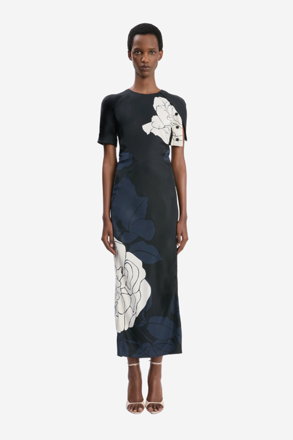 Victoria Beckham Split Hem Midi Dress