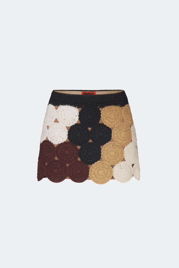 Simon Miller Beep Beep Mini Skirt - Earth Tone Combo