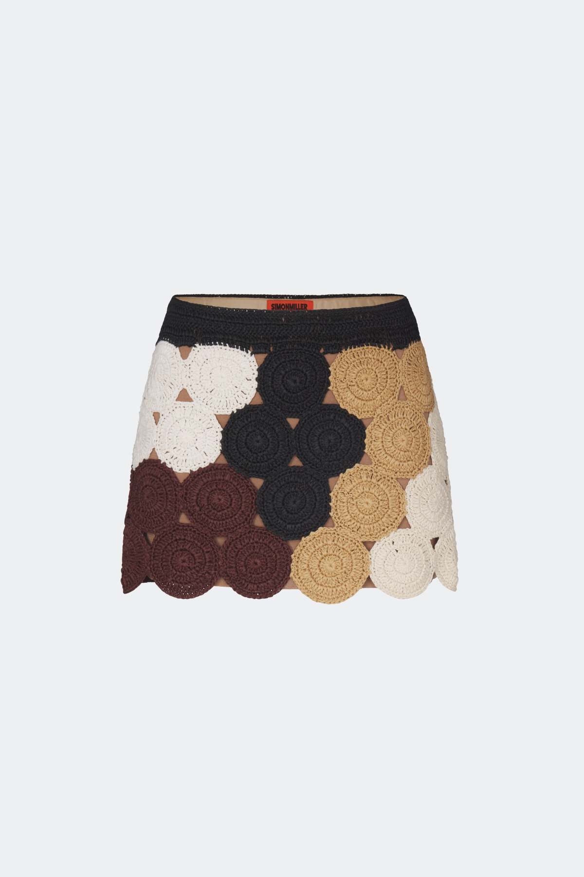 Simon Miller Beep Beep Mini Skirt - Earth Tone Combo - Image 2 of 6