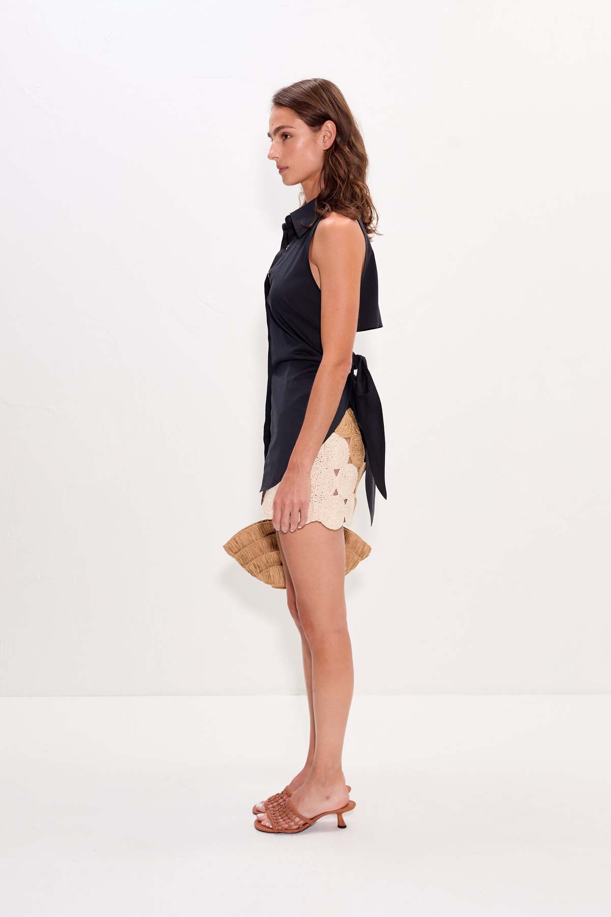 Simon Miller Beep Beep Mini Skirt - Earth Tone Combo - Image 4 of 6