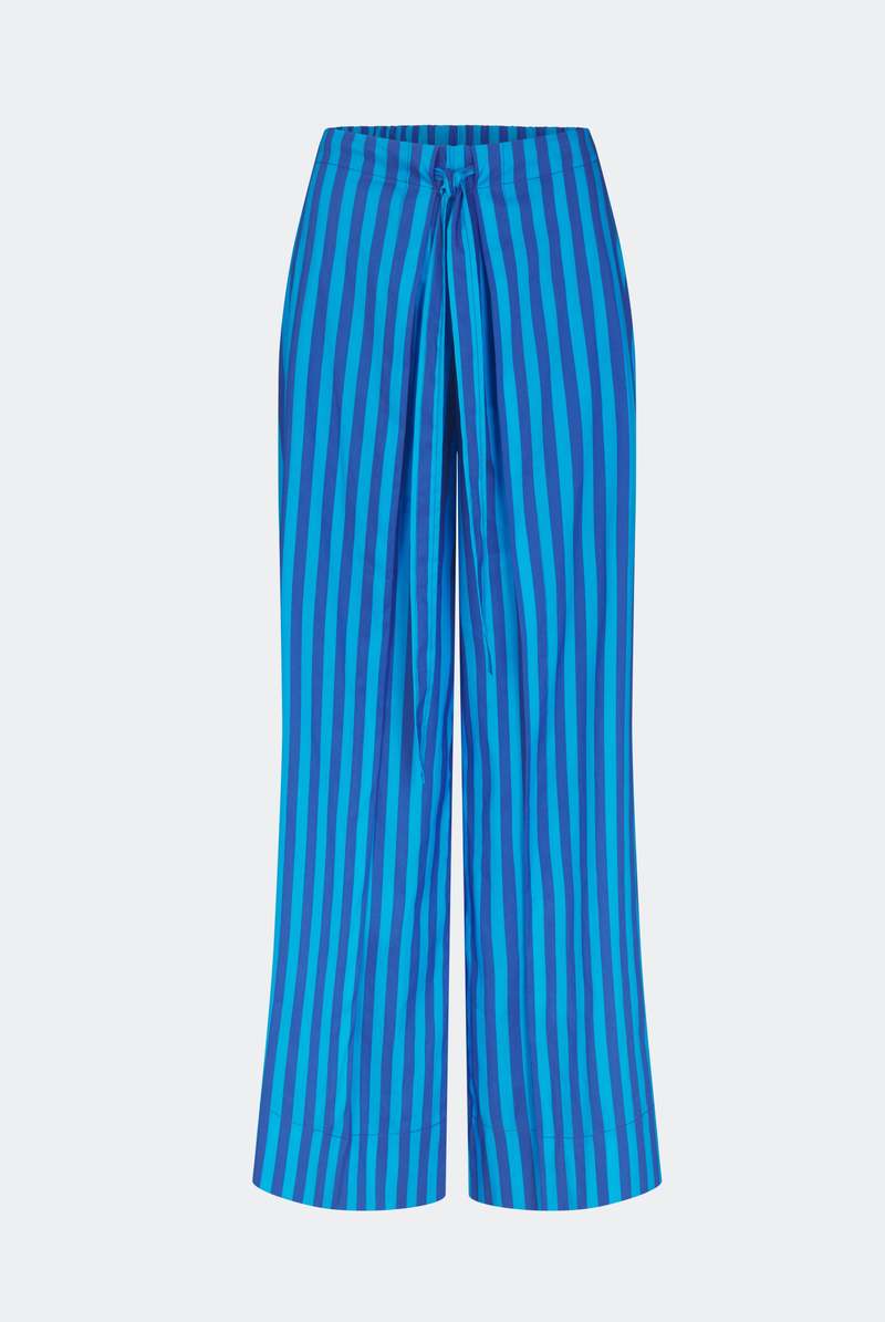 Simon Miller Lima Poplin Pants - Tonal Blue Stripe