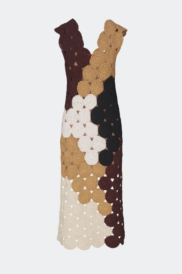 Simon Miller Muro Crochet Dress - Earth Tone Combo