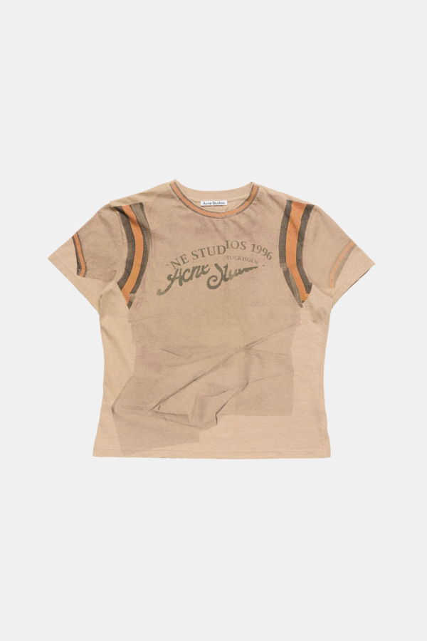 Acne Studios Eram Graphic T-Shirt - Sand Beige