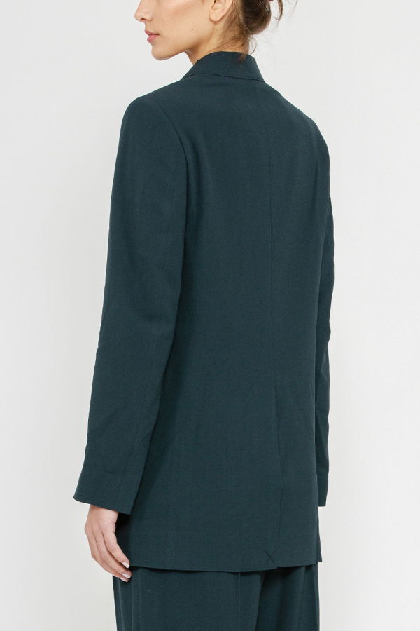 Lemaire Tailored Double-Breasted Jacket - Midnight Green