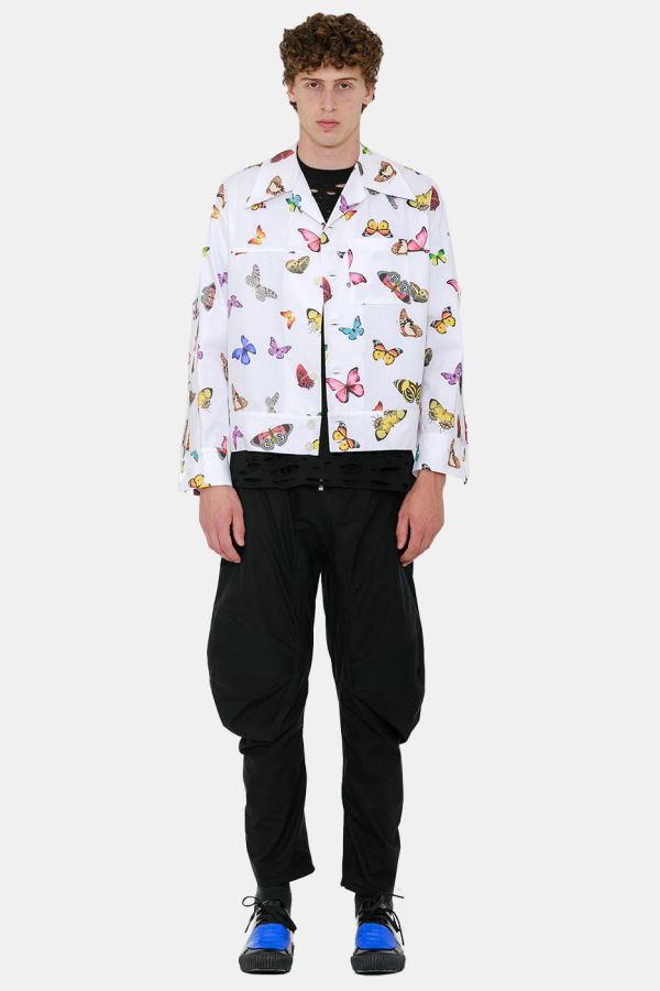 Palm Angels Butterfly Tape Shirt - White