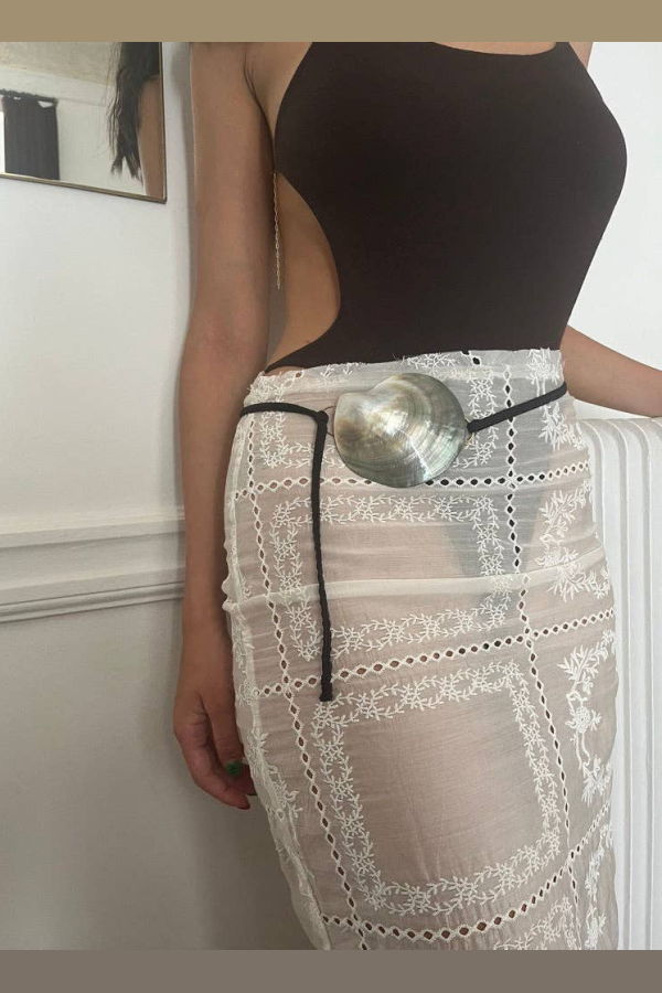 KAT ZARRA Silk Shell Belt