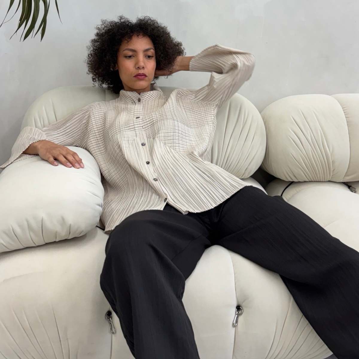 London Atelier Byproduct Multi Way Accordion Pleated Shirt - Image 5 of 10