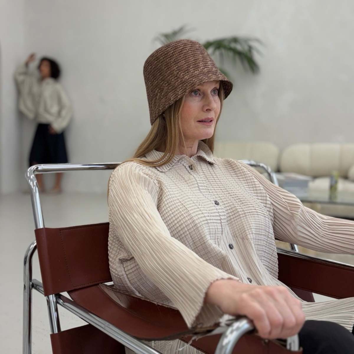 London Atelier Byproduct Multi Way Accordion Pleated Shirt - Image 10 of 10