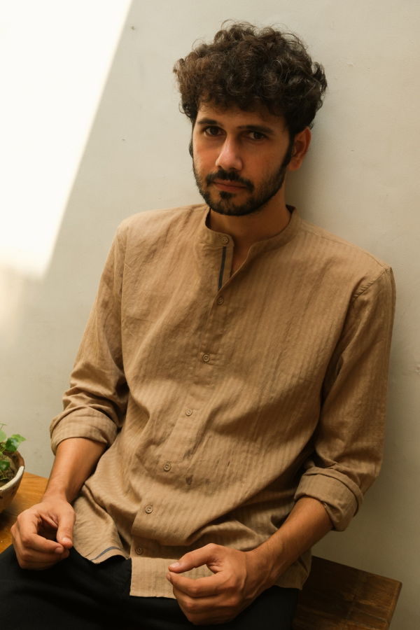 Studio Within Cha Shirt - Earthy Brown/Indigo