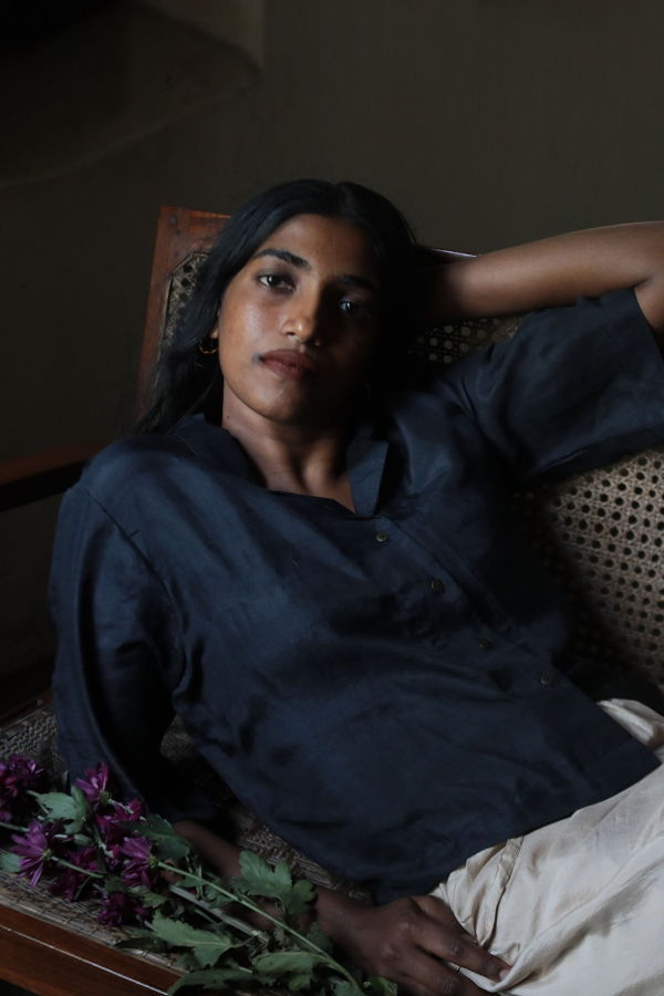 Studio Within Camp Collar Shirt - Charcoal 