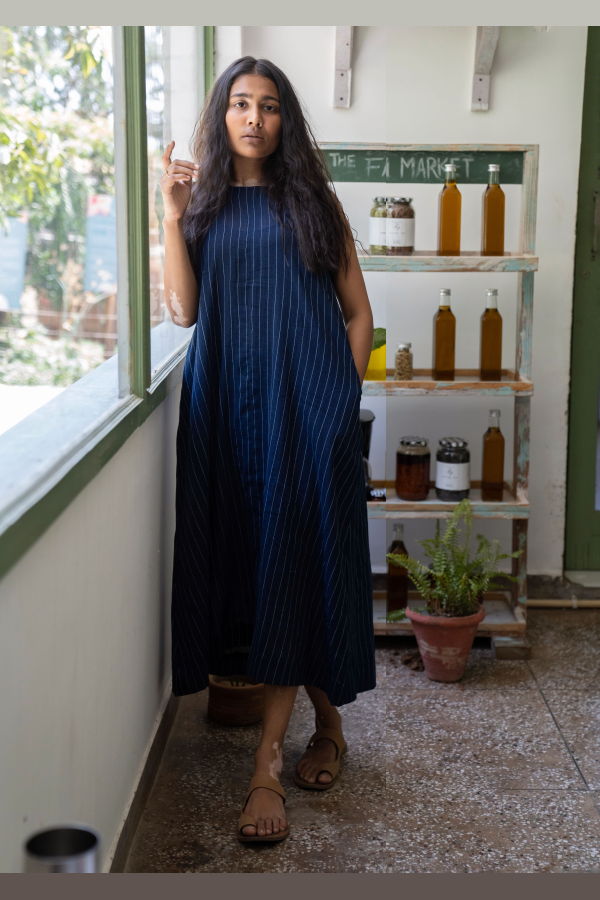 Studio Within Indigo Streams Dress - Deep Indigo